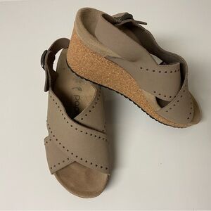 Birkenstock Papillio Taupe Wedge Sandals